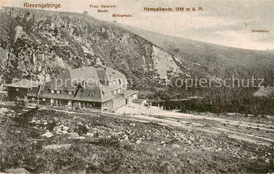 73805835 Riesengebirge Krkonose Karkonosze Prinz Heinrich Baude Mittagstein Hamp