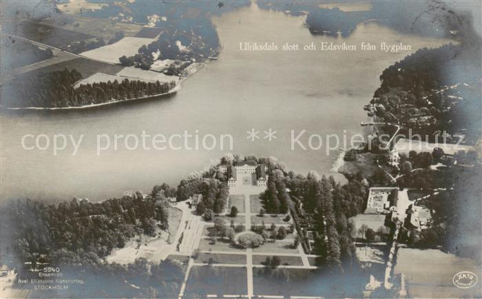 73807742 Ulriksdals Solna Sweden Slott och Edsviken Fliegeraufnahme