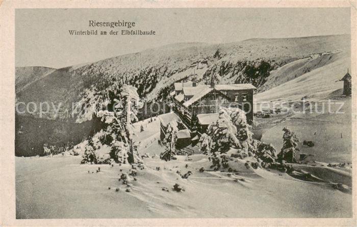 73807751 Riesengebirge Krkonose Karkonosze Winterbild an der Elbfallbaude