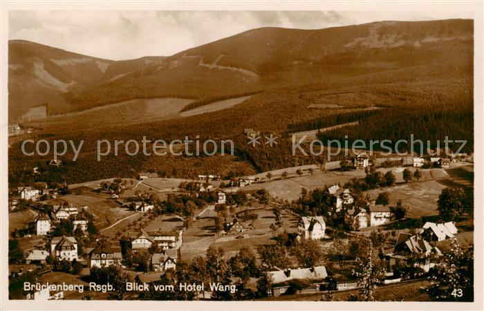 73807756 Brueckenberg Krummhuebel Riesengebirge PL Blick vom Hotel Wang