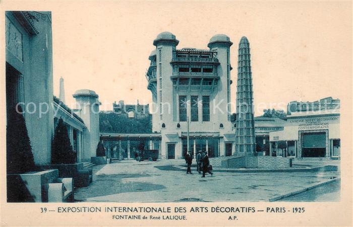 73897306 Exposition Arts Decoratifs Paris 1925 Fontaine Lalique