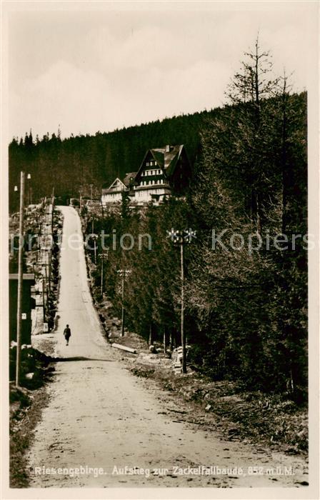 73808751 Riesengebirge Krkonose Karkonosze Aufstieg zur Zackelfallbaude