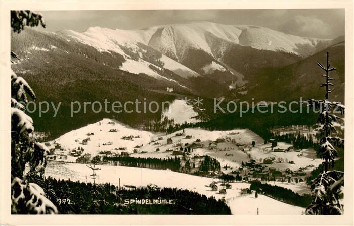 73808961 Spindelmuehle Riesengebirge Spindleruv Mlyn CZ Winterpanorama