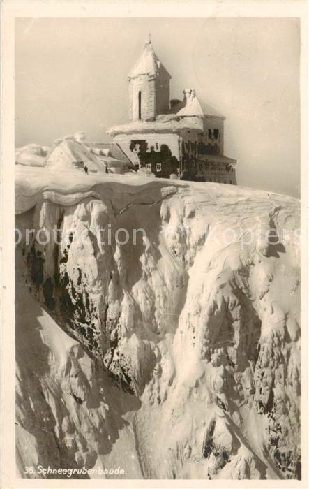 73808979 Schneegrubenbaude Riesengebirge PL Bergbaude im Winter