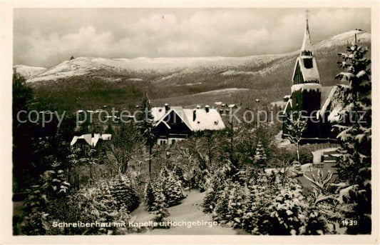 73809016 Schreiberhau Szklarska Poreba Riesengebirge PL Ortsansicht mit Kapelle