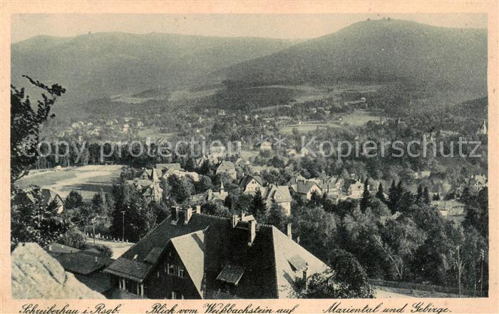 73809143 Schreiberhau Szklarska Poreba Riesengebirge PL Blick vom Weissbachstein