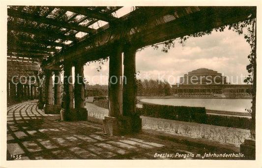 73809241 Breslau Niederschlesien Pergola mit Jahrhunderthalle