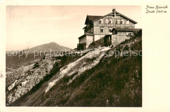 73809446 Riesengebirge Krkonose Karkonosze Prinz Heinrich Baude mit Schneekoppe