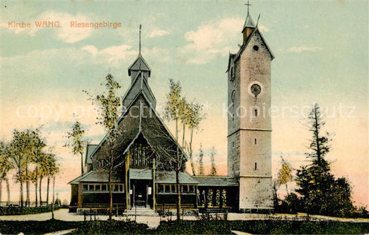 73809541 Riesengebirge Krkonose Karkonosze Kirche Wang