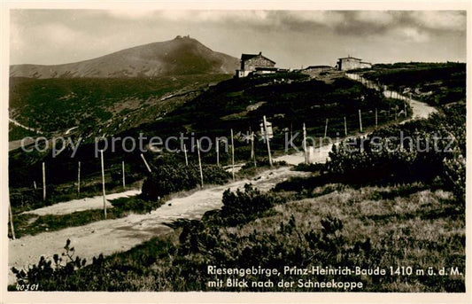 73809956 Riesengebirge Krkonose Karkonosze Prinz Heinrich Baude mit Schneekoppe