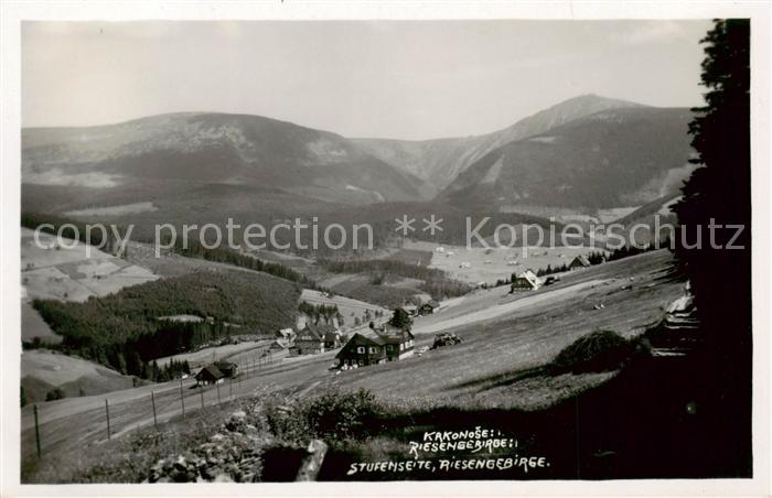 73809981 Riesengebirge Krkonose Karkonosze Stufenseite Panorama