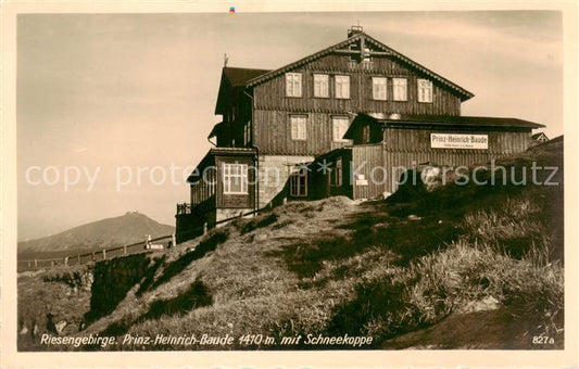 73810005 Riesengebirge Krkonose Karkonosze Prinz Heinrich Baude mit Schneekoppe