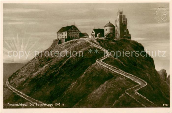 73810028 Riesengebirge Krkonose Karkonosze Die Schneekoppe