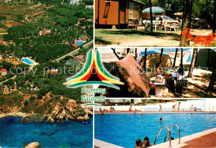 73813249 Palamos Costa Brava ES Fliegeraufnahme Camping Palamos Schwimmbad