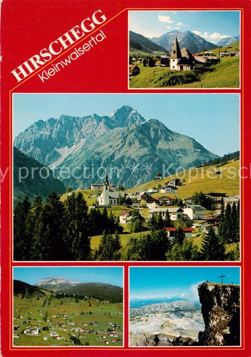 73813704 Hirschegg Kleinwalsertal Vorarlberg Kirche Panorama Fliegeraufnahme Gip