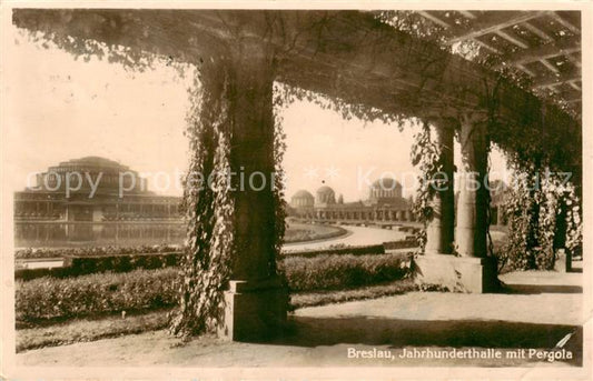 73816984 Breslau Niederschlesien Jahrhunderthalle mit Pergola