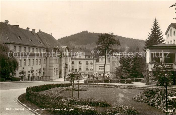 73817526 Bad Landeck Schlesien PL Georgenbad mit Bismarckkoppe