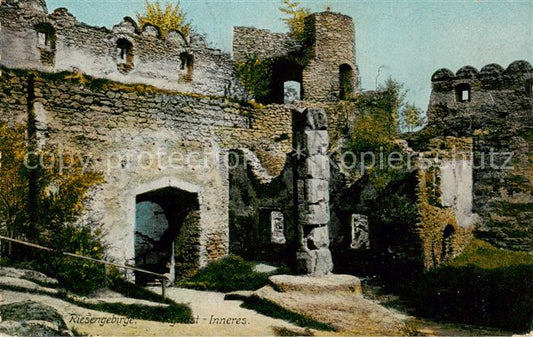 73817530 Riesengebirge Krkonose Karkonosze Ruine Kynast Inneres