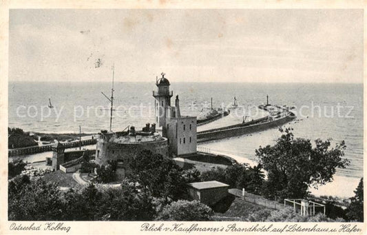 73817812 Kolberg  Ostseebad Kolobrzeg PL Blick von Kauffmanns Strandhotel  auf L