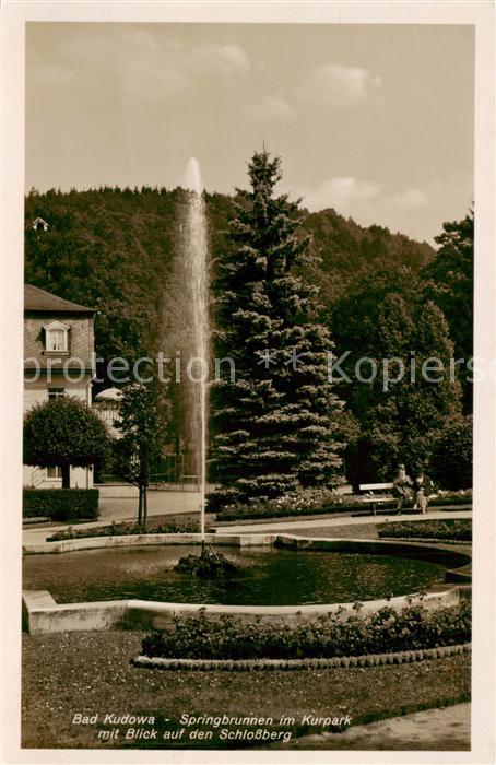 73817991 Bad Kudowa Kudowa-Zdroj Niederschlesien PL Springbrunnen im Kurpark mit