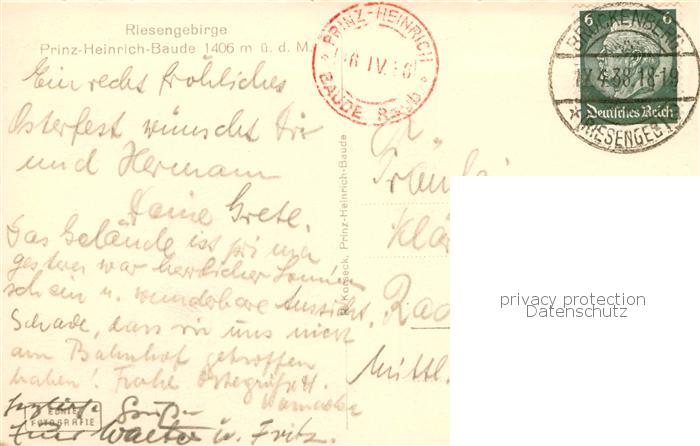 73818312 Riesengebirge Krkonose Karkonosze Prinz Heinrich Baude