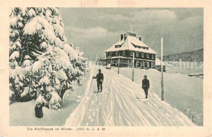 73818385 Riesengebirge Krkonose Karkonosze Adolfbaude im Winter