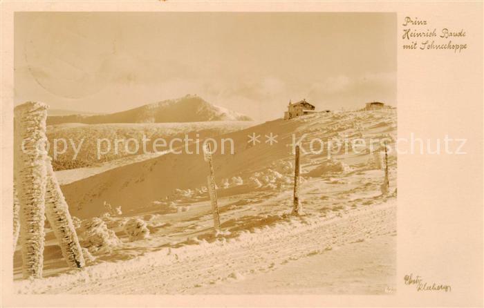 73818439 Riesengebirge Krkonose Karkonosze Prinz Heinrich Baude mit Schneekoppe