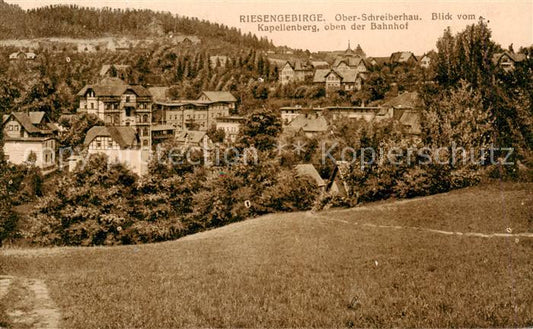 73818978 Ober-Schreiberhau Szklarska Poreba Riesengebirge PL Blick vom Kapellenb