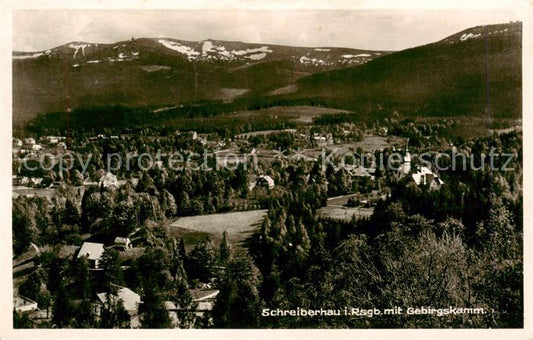 73818989 Schreiberhau Szklarska Poreba Riesengebirge PL mit Gebirgskamm