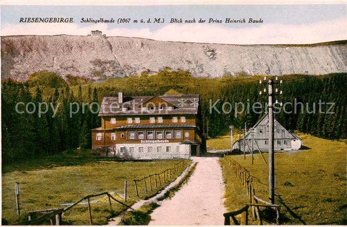 73818499 Schreiberhau Szklarska Poreba Riesengebirge PL Schlingelbaude Blick nac