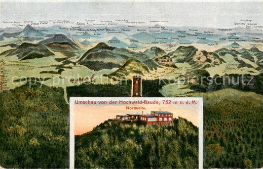 73818686 Riesengebirge Krkonose Karkonosze Panorama Hochwald Baude Nordseite