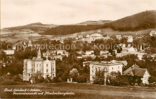 73818803 Bad Landeck Schlesien PL Panorama mit Hindenburgheim