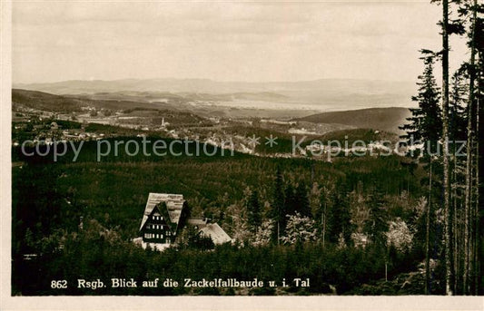 73818881 Ober-Schreiberhau Szklarska Poreba Riesengebirge PL Blick auf die Zacke