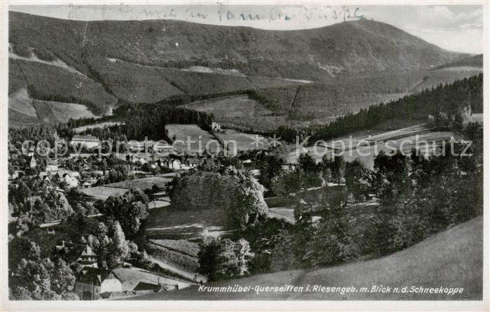 73819799 Querseiffen Krummhuebel Karpacz Riesengebirge PL mit Blick zur Schneeko