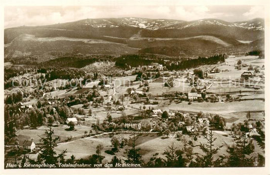 73823390 Hain  Giersdorf Riesengebirge Podgorzy PL Totalansicht von den Heustein