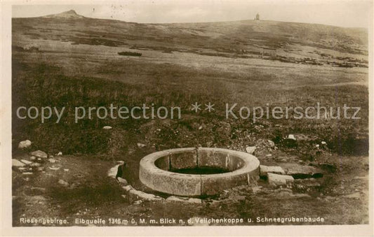 73823429 Elbquelle Spindleruv Mlyn Riesengebirge CZ mit Blick zur Veilchenkoppe