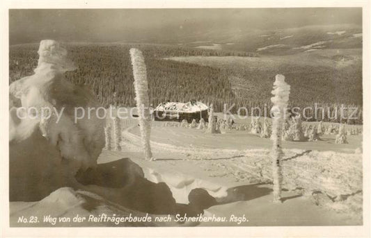 73823726 Schreiberhau Szklarska Poreba Riesengebirge PL Weg von der Reiftraegerb