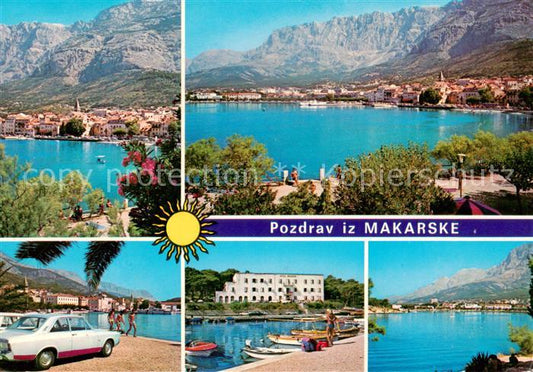 73828159 Makarske Makarska Croatia Panorama Strand Hafen