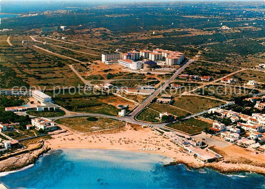 73829214 San Luis Menorca ES Hotel Pueblo Playa Punta Prima Fliegeraufnahme