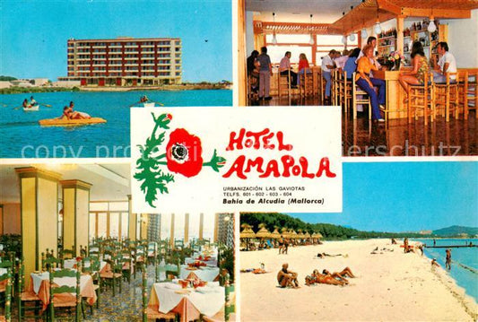 73836694 Bahia de Alcudia Mallorca ES Hotel Amapola Bar Gastraeume Strandpartie