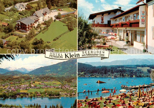 73836955 Seeboden Millstaettersee Hotel Pension Klein Fliegeraufnahmen Seepartie