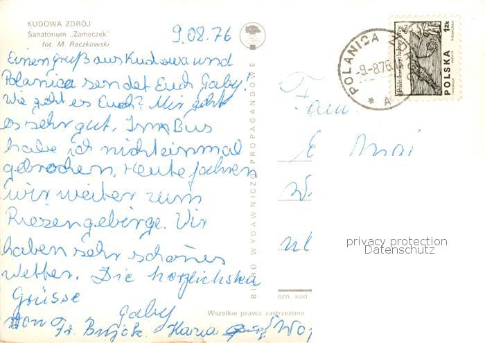 73837254 Kudowa-Zdroj Bad Kudowa Niederschlesien Sanatorium Zameczek