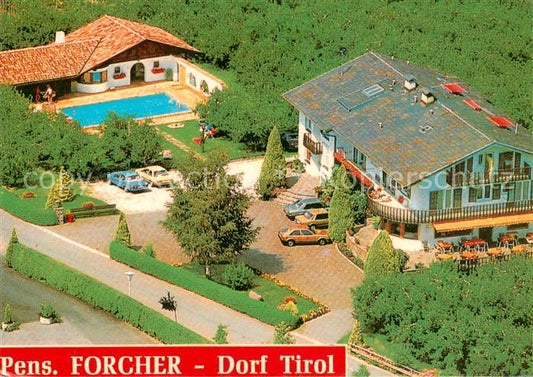 73837266 Dorf-Tirol Suedtirol IT Pension Forcher Fliegeraufnahme