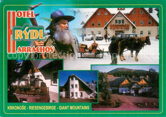 73837580 Riesengebirge Krkonose Karkonosze Hotel Rydl Harrachov Pferdeschlitten