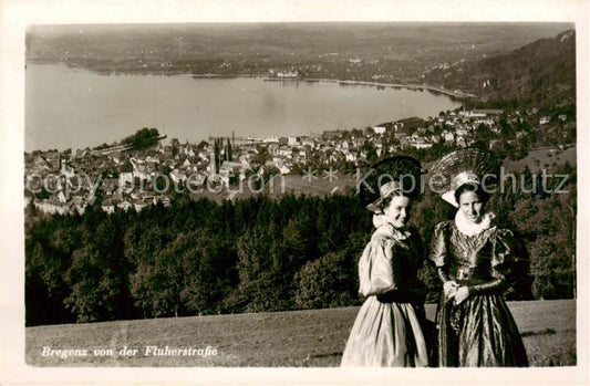 73838700 Bregenz Vorarlberg Bodensee Blick von der Fluherstrasse Bregenzer Bucht