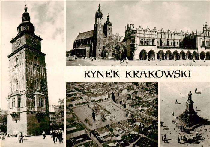 73839656 Krakow Krakau Rynek Krakowski Fliegeraufnahme Denkmal