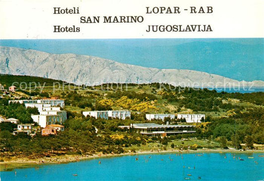 73841393 Lopar Rab Croatia Hoteli San Marino Fliegeraufnahme