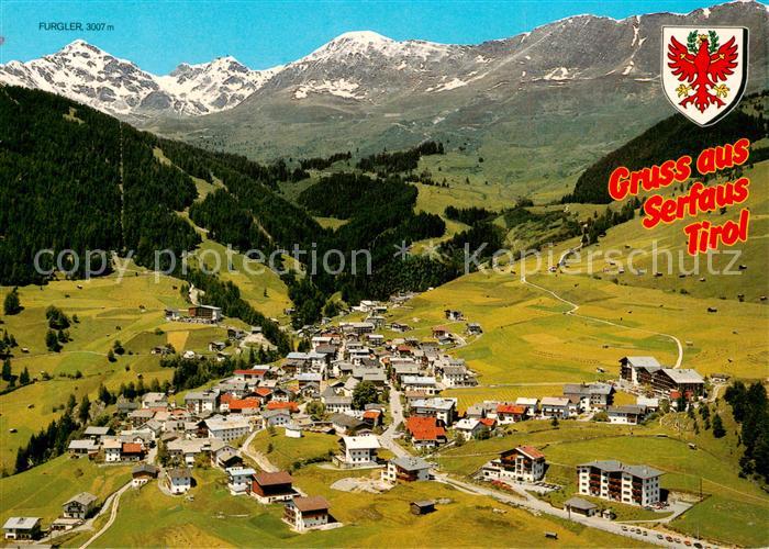 73843053 Serfaus Tirol Fliegeraufnahme mit Seilbahn zum Koelner Haus