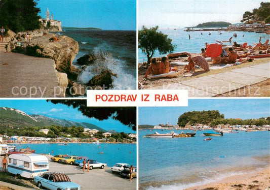 73843351 Rab  Croatia Panorama Kuestenort Strand