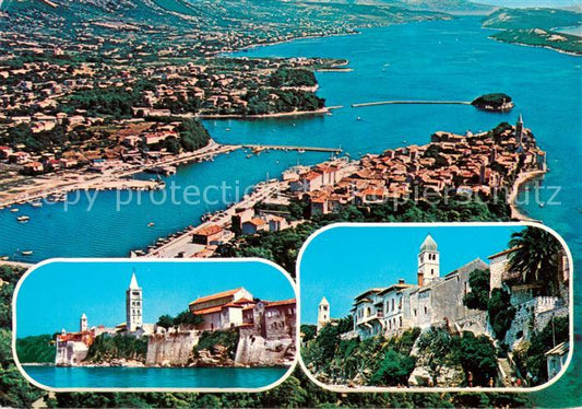 73843353 Rab  Croatia Panorama Kuestenort Lufbild